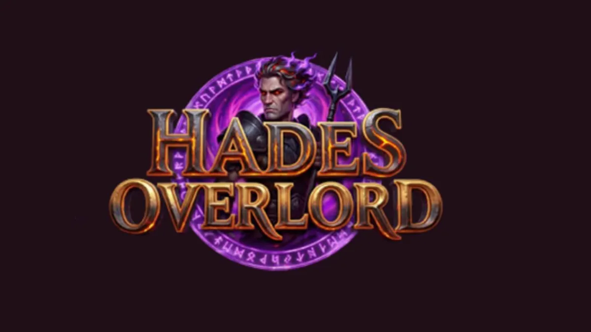 Tampilan visual slot Hades Overlord dengan tema mitologi Yunani yang gelap